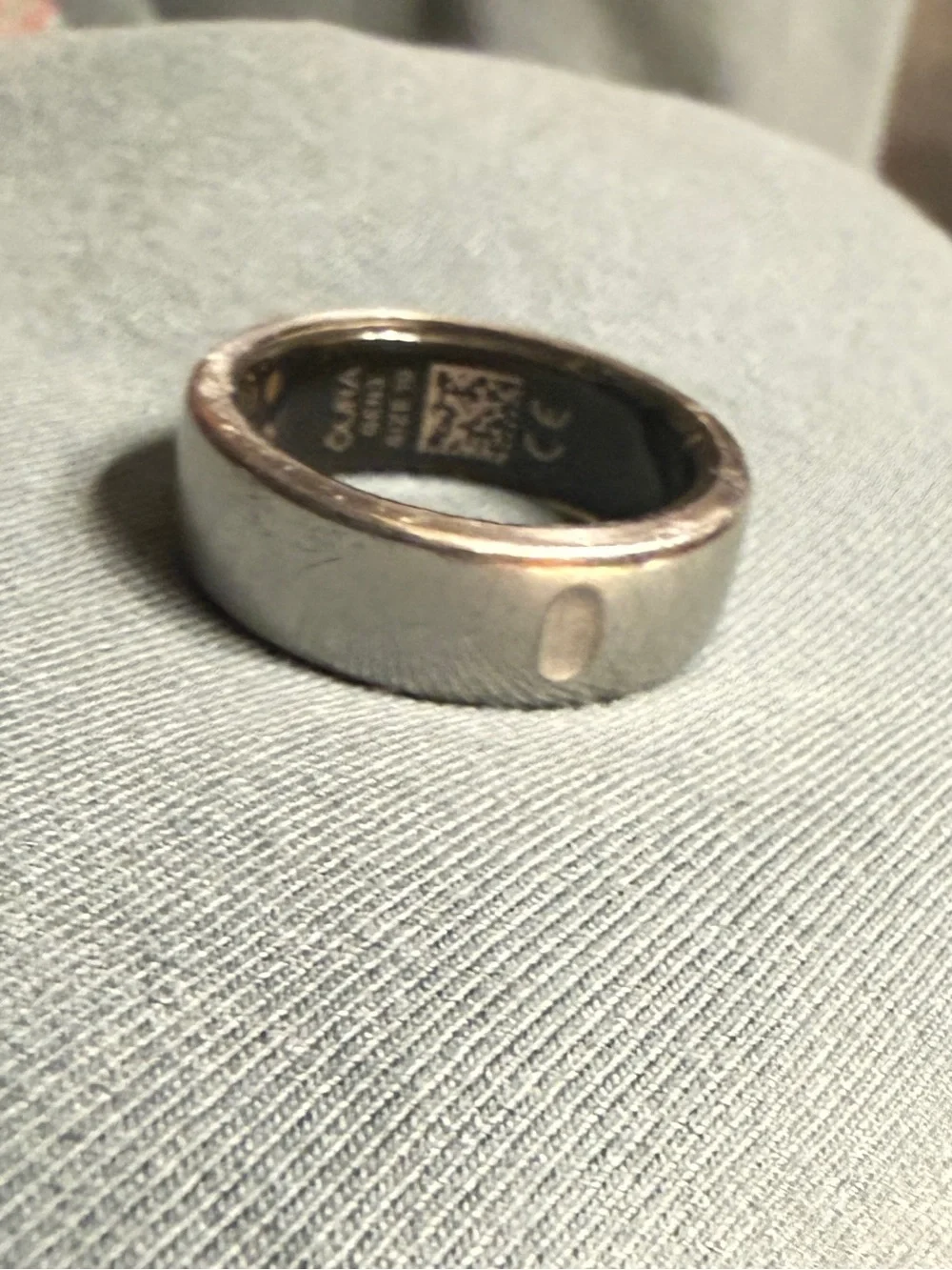 Oura Gen3 Smart Ring in brushed nickel — Size 10
